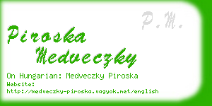 piroska medveczky business card
